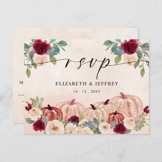 Rustikale moderne Pumpkins Country Fall UAWG Postkarte (Vorne/Hinten)