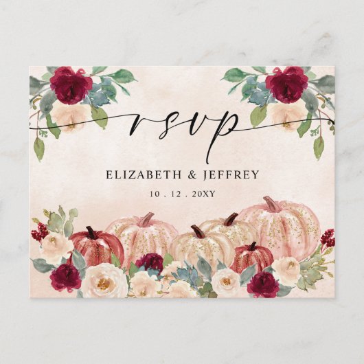 Rustikale moderne Pumpkins Country Fall UAWG Postkarte (Vorderseite)