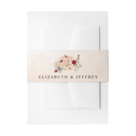 Rustikale moderne Pumpkins Land Hochzeit im Herbst Einladungsbanderole