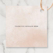 Rustikale moderne Pumpkins Land Hochzeit im Herbst Geschenkanhänger (Rückseite)