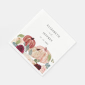Rustikale moderne Pumpkins Land Hochzeit im Herbst Serviette (Ecke)