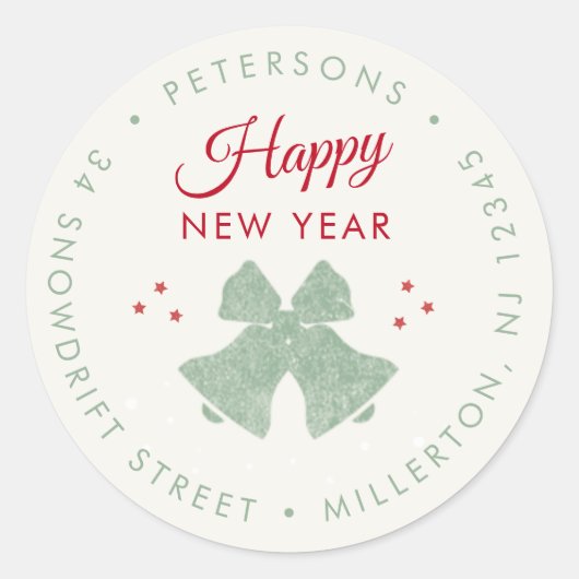 Rustikale moderne Rücksendeadresse des Glücks für  Runder Aufkleber (Vorderseite)