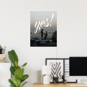 Rustikale Moderne sagte sie Ja Engagement Partei u Poster (Heimbüro)