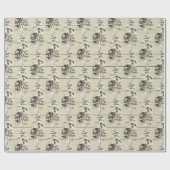 Rustikale moderne schneebedeckte Weihnachtsbäume Geschenkpapier (Flach)