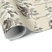 Rustikale moderne schneebedeckte Weihnachtsbäume Geschenkpapier (Rolleneckpunkt)