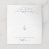 Rustikale moderne Schönheitsschrift Platzkarte (Außenseite Aufgefaltet)