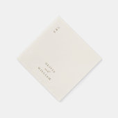 Rustikale moderne Schrift personalisierte Hochzeit Serviette (Ecke)