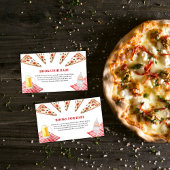 Rustikale moderne Slice Pizza Beers Books Baby Dus Begleitkarte