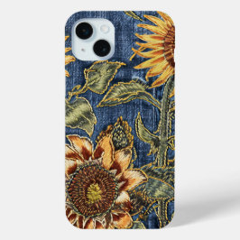 Rustikale moderne Sonnenblume und Denim iPhone Geh Case-Mate iPhone Hülle