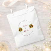 Rustikale moderne Sonnenblumen Einfache Hochzeit r Geschenktütchen (Ausgeschnitten)