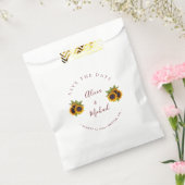 Rustikale moderne Sonnenblumen Einfache Hochzeit r Geschenktütchen (Versiegelt)