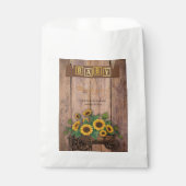 Rustikale moderne Sonnenblumenspülung Babydusche Geschenktütchen (Vorderseite)