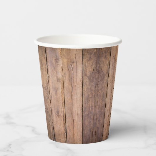 Rustikale moderne Sonnenblumenspülung Babydusche Pappbecher (Rückseite)