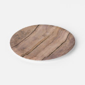 Rustikale moderne Sonnenblumenspülung Babydusche Pappteller (Schrägansicht)