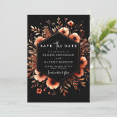 Rustikale Moderne Terracotta Wedding Save The Date (Stehend Vorderseite)