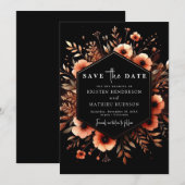 Rustikale Moderne Terracotta Wedding Save The Date (Vorne/Hinten)