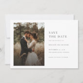 Rustikale moderne Typografie 2 Foto Save the Date Einladung (Vorderseite)