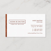 Rustikale, moderne und trendige Holzkörnigkeit Min Visitenkarte (Rückseite)