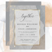 Rustikale moderne Wasserfarbe auf Steintextur Einladung