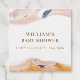 Rustikale moderne Wasserfarben Abstrakte Babydusch Geschenkanhänger