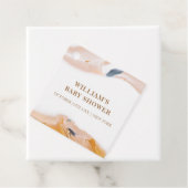 Rustikale moderne Wasserfarben Abstrakte Babydusch Geschenkanhänger (Beispiel)