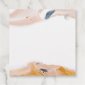 Rustikale moderne Wasserfarben Abstrakte Babydusch Geschenkanhänger (Rückseite)