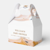 Rustikale moderne Wasserfarben Abstrakte Babydusch Geschenkschachtel (Rückseite)