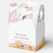 Rustikale moderne Wasserfarben Abstrakte Babydusch Geschenkschachtel (Geöffnet)