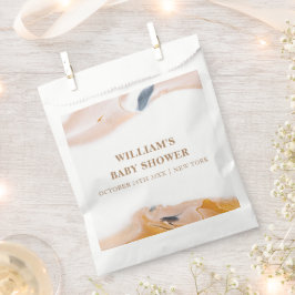 Rustikale moderne Wasserfarben Abstrakte Babydusch Geschenktütchen