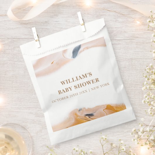 Rustikale moderne Wasserfarben Abstrakte Babydusch Geschenktütchen (Ausgeschnitten)