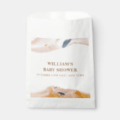 Rustikale moderne Wasserfarben Abstrakte Babydusch Geschenktütchen (Vorderseite)