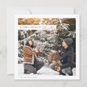 Rustikale Moderne Weihnachten Zwei Fotos Platz (Vorderseite)