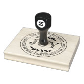 Rustikale Moderne Weihnachtsfreude Runde Rücksende Gummistempel (Stempel)