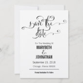 Rustikale Moderne wir machen Script Save the Date (Vorderseite)