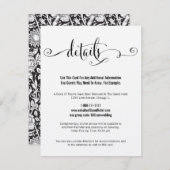 Rustikale Moderne wir machen Script Wedding Detail Begleitkarte (Vorne/Hinten)