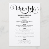 Rustikale Moderne wir machen Script Wedding Menu C Menükarte (Vorderseite)