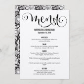 Rustikale Moderne wir machen Script Wedding Menu C Menükarte (Vorne/Hinten)