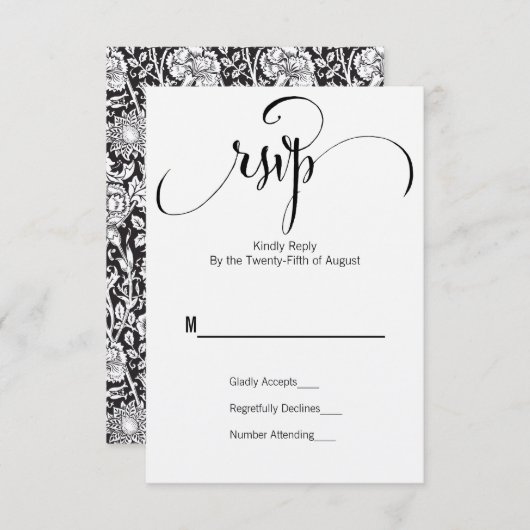 Rustikale Moderne wir machen Script Wedding RSVP C (Vorne/Hinten)