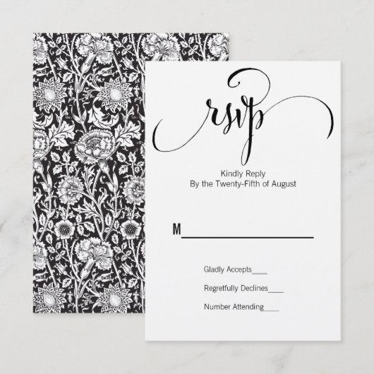 Rustikale Moderne wir machen Script Wedding RSVP C Karte (Vorne/Hinten)