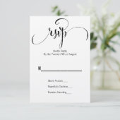 Rustikale Moderne wir machen Script Wedding RSVP C Karte (Stehend Vorderseite)