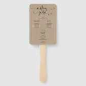 Rustikale Moderne wir machen SkriptWedding Program Fächer (Rückseite)