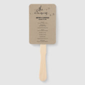 Rustikale Moderne wir machen SkriptWedding Program Fächer (Vorderseite)