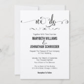 Rustikale Moderne wir schreiben Hochzeitskarte Einladung (Vorderseite)