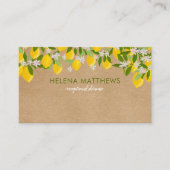 Rustikale, moderne Zitronenwälder Visitenkarte (Vorderseite)