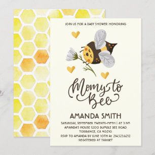 Rustikale Mommy-To-Bee-Baby-Shower-Einladung Einladung