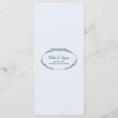 Rustikale Monchrome Floral Wedding Menükarte (Rückseite)