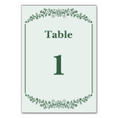 Rustikale Monchrome Floral Wedding Tischnummer (Vorderseite)