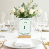 Rustikale Monchrome Floral Wedding Tischnummer