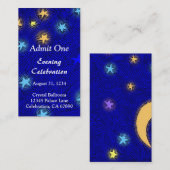 Rustikale Mond- und Sternengeschenk-Visitenkarte Visitenkarte (Vorne/Hinten)