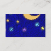 Rustikale Mond- und Sternengeschenk-Visitenkarte Visitenkarte (Rückseite)